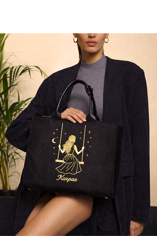 Premium Women's Embroidered Laptop Handbag