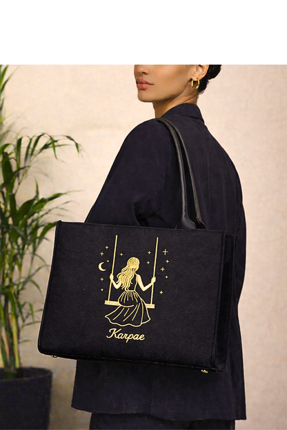 Premium Women's Embroidered Laptop Handbag