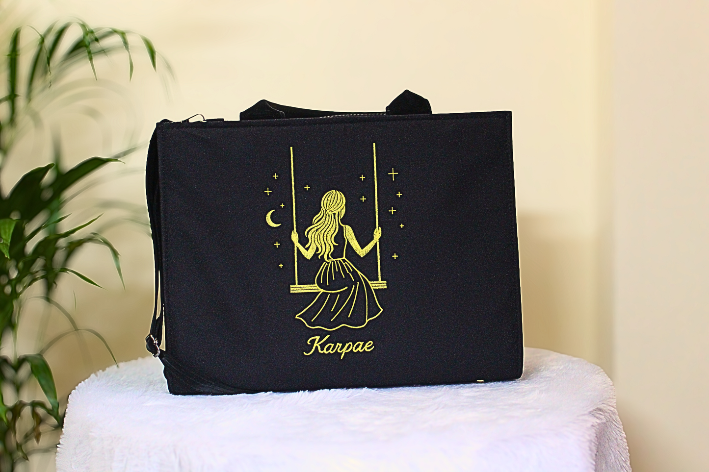 Premium Women's Embroidered Laptop Handbag